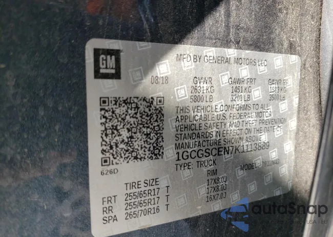 1GCGSCEN7K1113889: 68077553