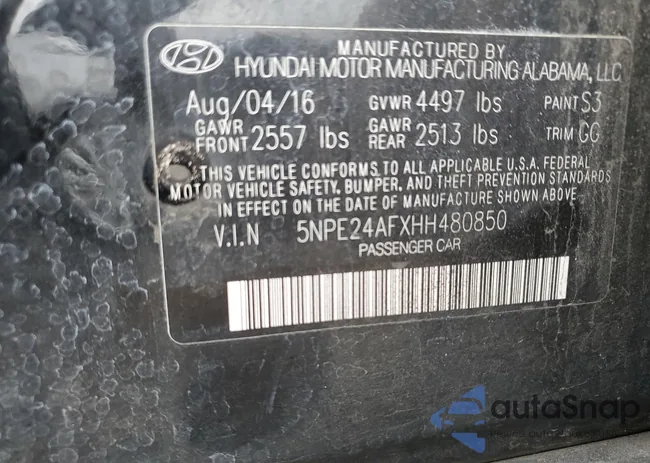 5NPE24AFXHH480850: 70028863