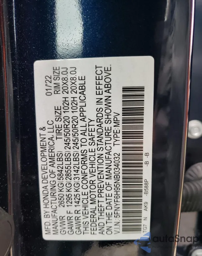 5FNYF6H95NB034032: 68224843