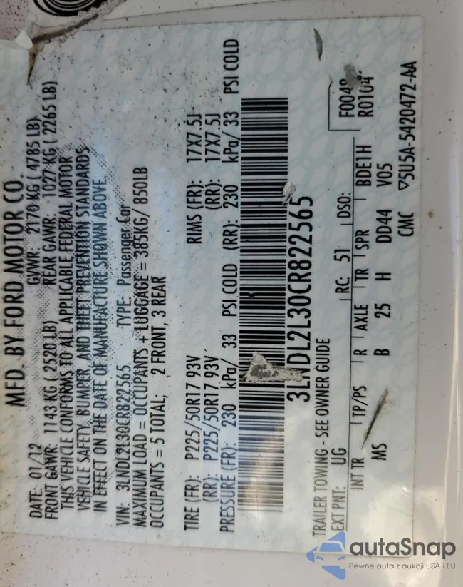 3LNDL2L30CR822565: 67971853