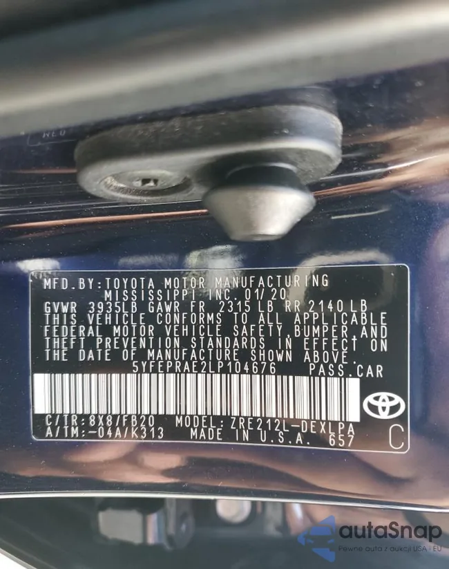 5YFEPRAE2LP104676: 68840823