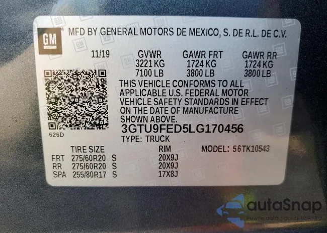 3GTU9FED5LG170456: 68407553