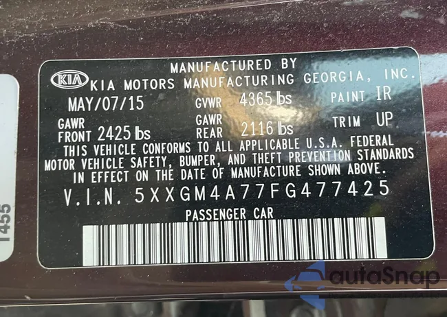 5XXGM4A77FG477425: 67130713