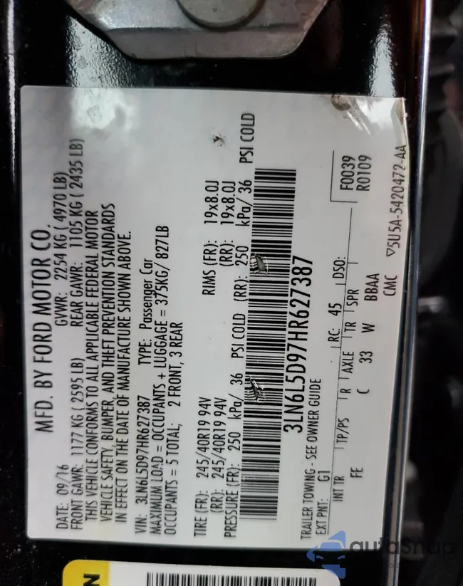 3LN6L5D97HR627387: 70118783