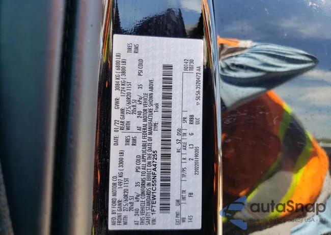 1FTEW1C55NFA47255: 67680793