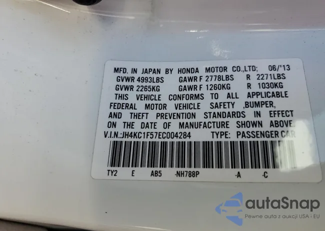 JH4KC1F57EC004284: 67354523