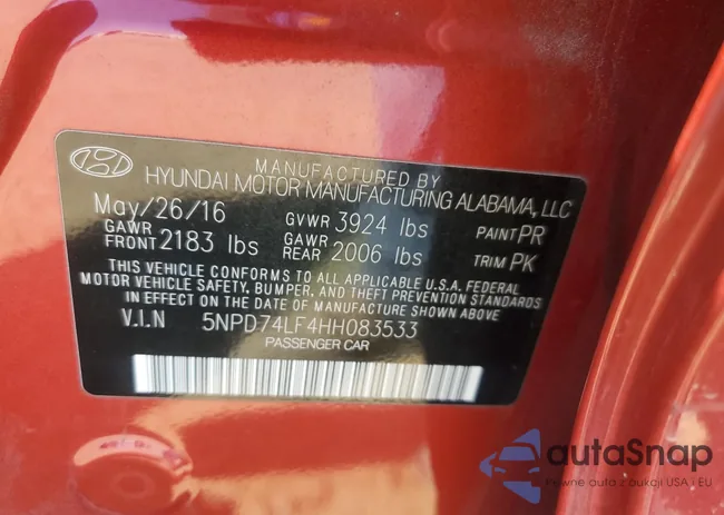 5NPD74LF4HH083533: 69989603