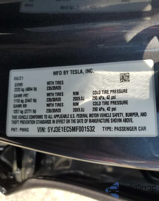 5YJ3E1EC5MF001532: 67949633