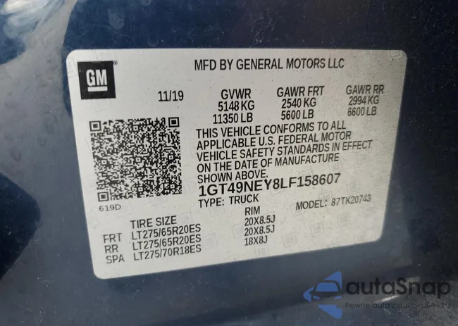 1GT49NEY8LF158607: 67602043