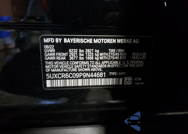 5UXCR6C09P9N44681: 66224023