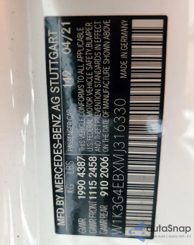 W1K3G4EBXMJ316330: 68668263