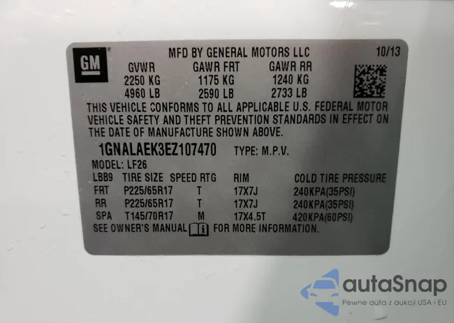 1GNALAEK3EZ107470: 68394573