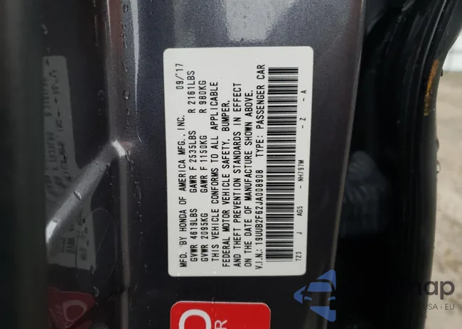 19UUB2F62JA008908: 68606563