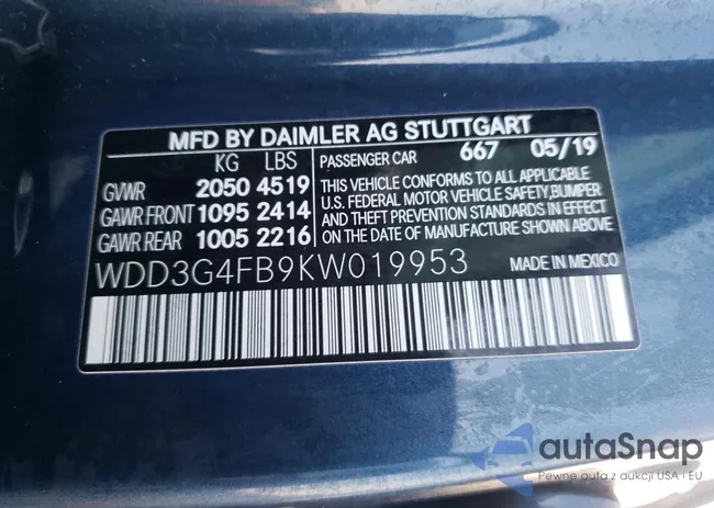 WDD3G4FB9KW019953: 70335153