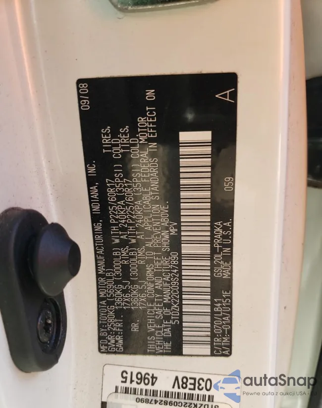 5TDZK22C09S247890: 72346073