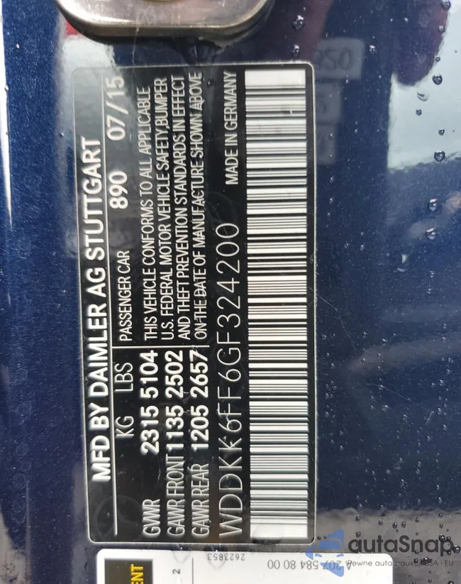 WDDKK6FF6GF324200: 73336733