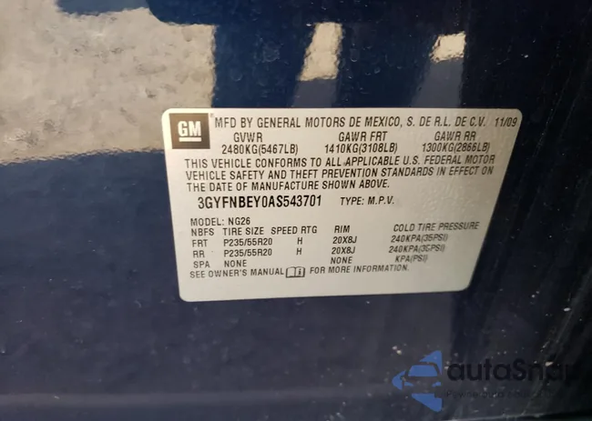 3GYFNBEY0AS543701: 69926233