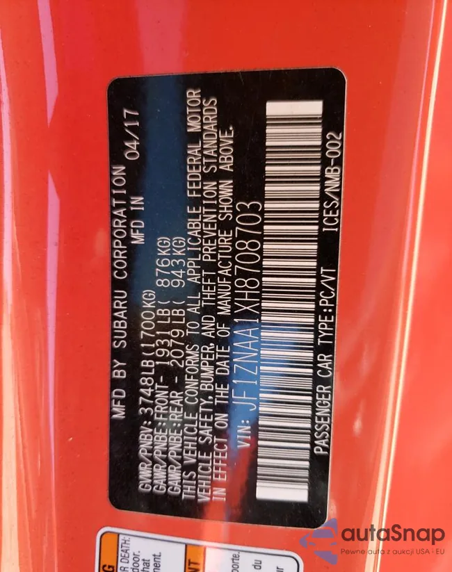 JF1ZNAA1XH8708703: 70942853