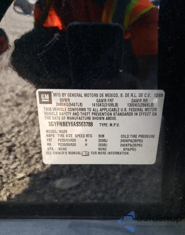 3GYFNBEY6AS563788: 70270083