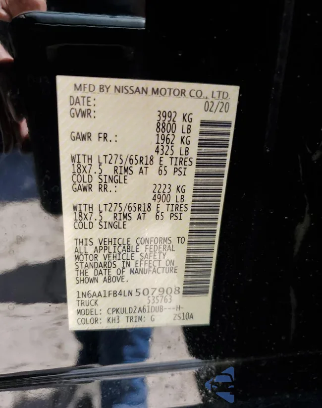 1N6AA1FB4LN507908: 71958983