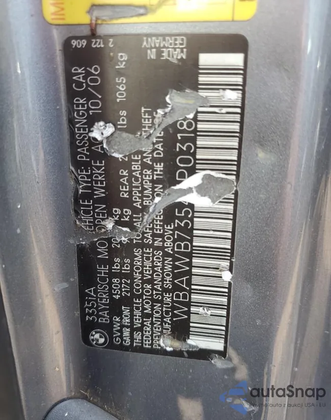 WBAWB73547P031867: 73771353