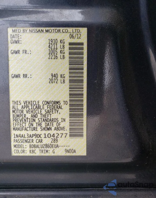 1N4AL3AP9DC104277: 71514843