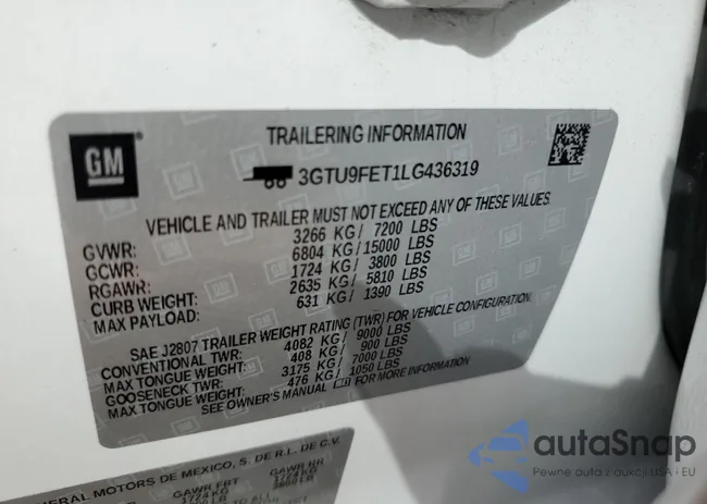 3GTU9FET1LG436319: 70945293