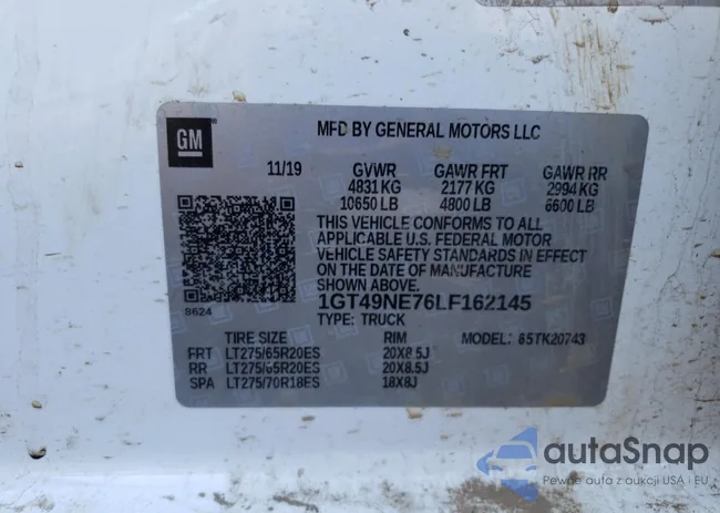 1GT49NE76LF162145: 71051013