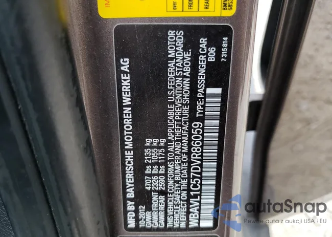 WBAVL1C57DVR86059: 70576783