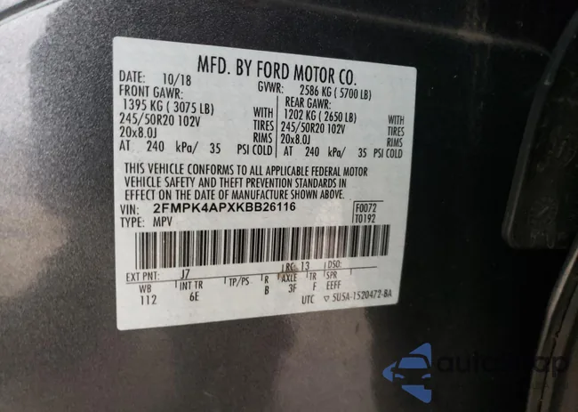 2FMPK4APXKBB26116: 74343733