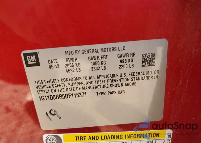 1G11D5RR6DF116371: 72274793