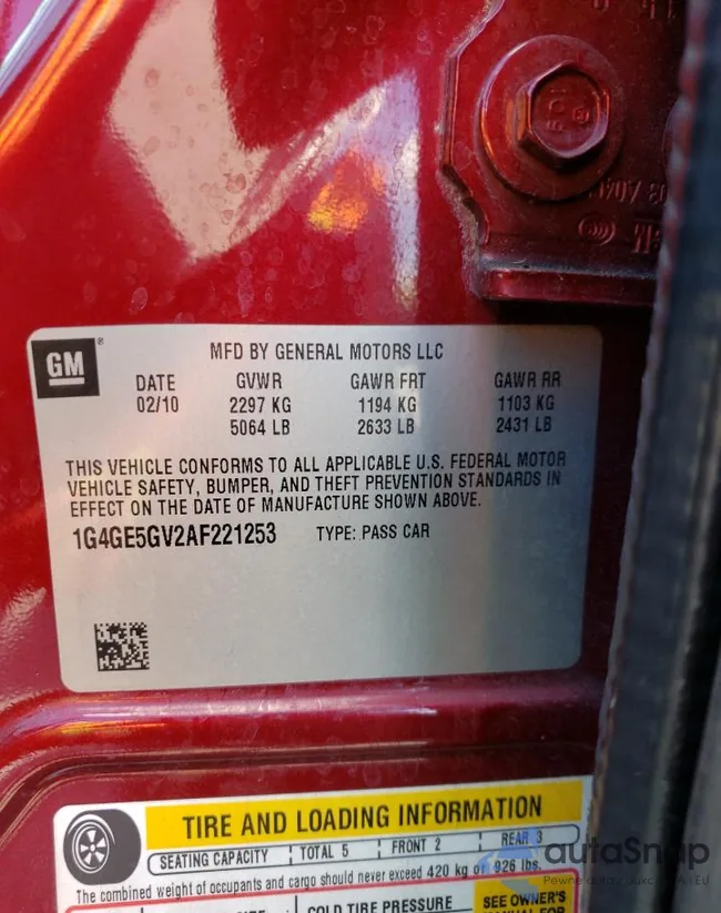 1G4GE5GV2AF221253: 71281663