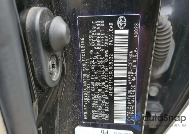 4T1BF1FK3CU009922: 73358983