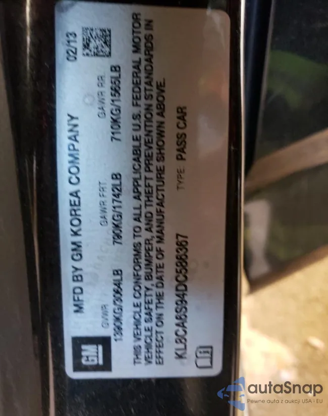 KL8CA6S94DC586367: 72611803