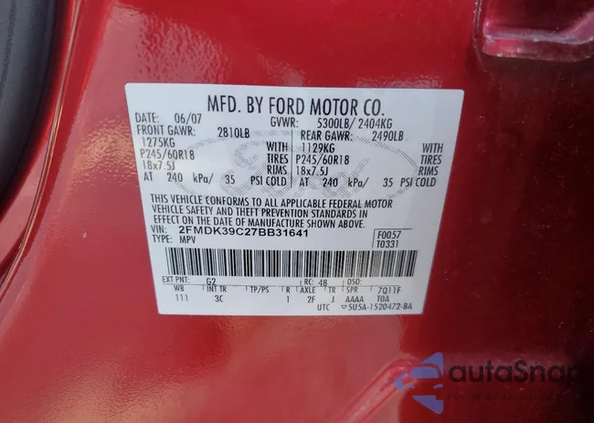 2FMDK39C27BB31641: 70088133