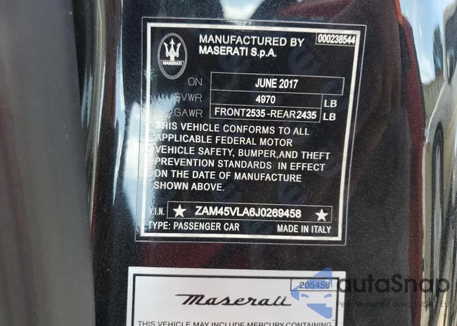 ZAM45VLA6J0269458: 71511813