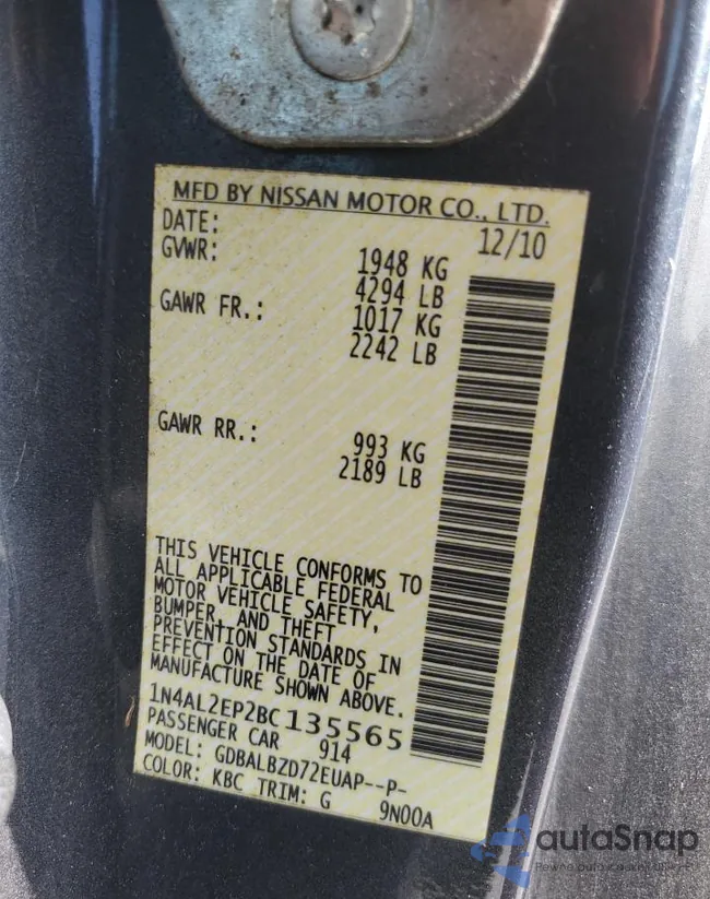 1N4AL2EP2BC135565: 70167813