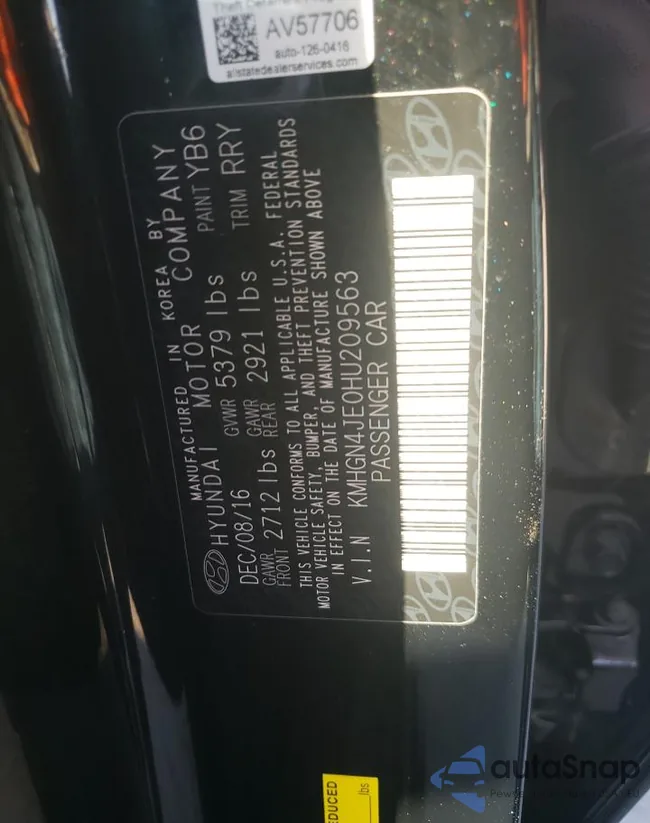 KMHGN4JE0HU209563: 70761853