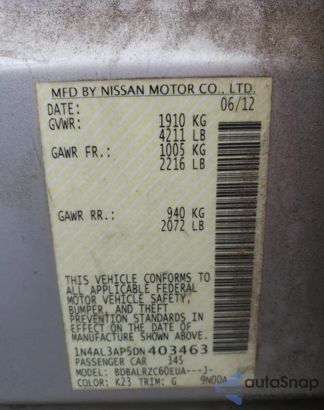 1N4AL3AP5DN403463: 71822943