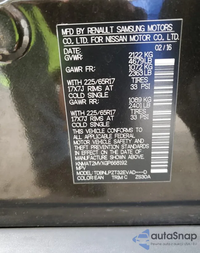 KNMAT2MVXGP668192: 70073463