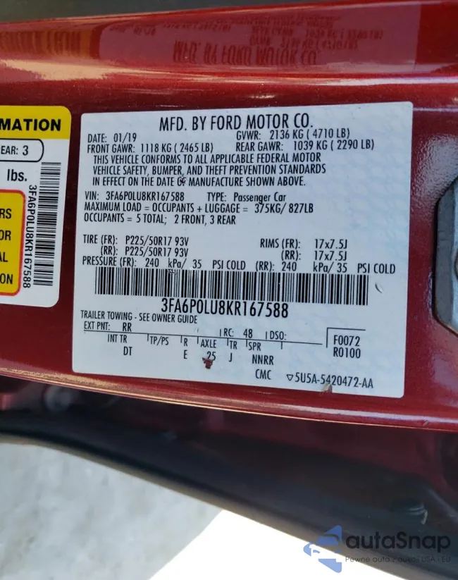 3FA6P0LU8KR167588: 72328763