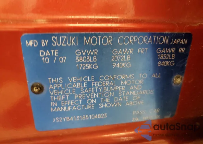 JS2YB413185104823: 72824723