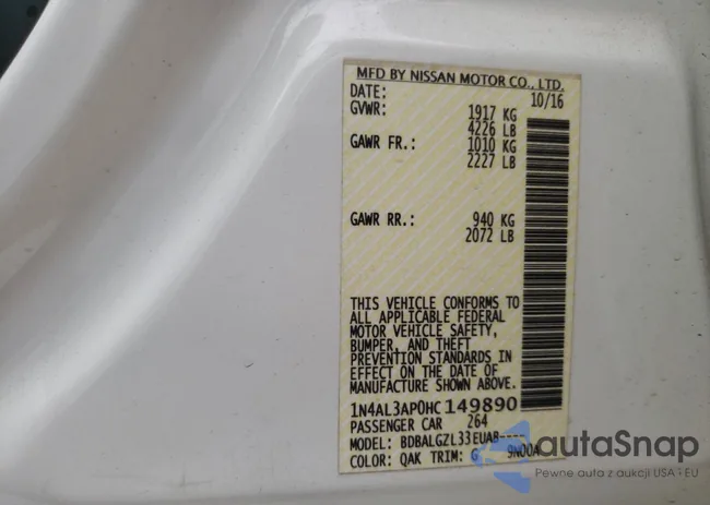 1N4AL3AP0HC149890: 70216083