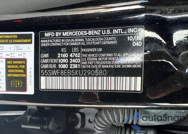 55SWF8EB5KU290580: 73598123