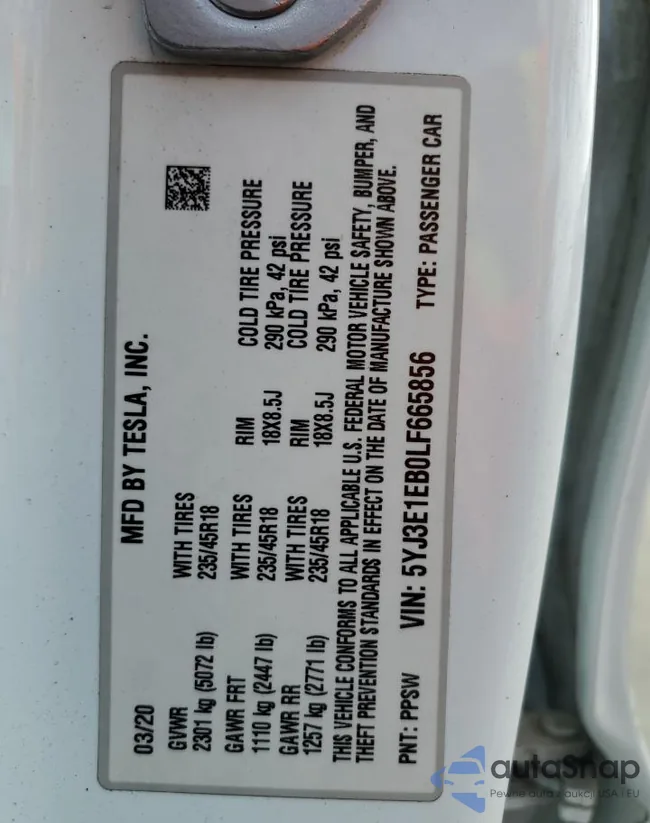 5YJ3E1EB0LF665856: 71420653