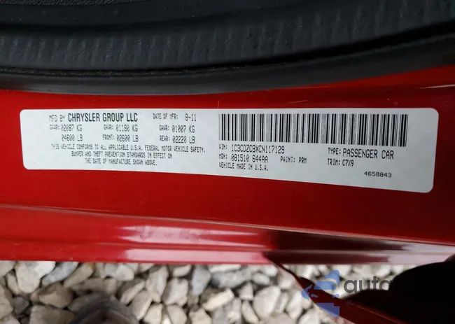 1C3CDZCBXCN117129: 73490003