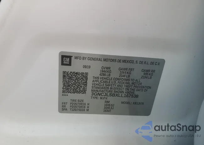 3GNCJLSBXLL167538: 73556223