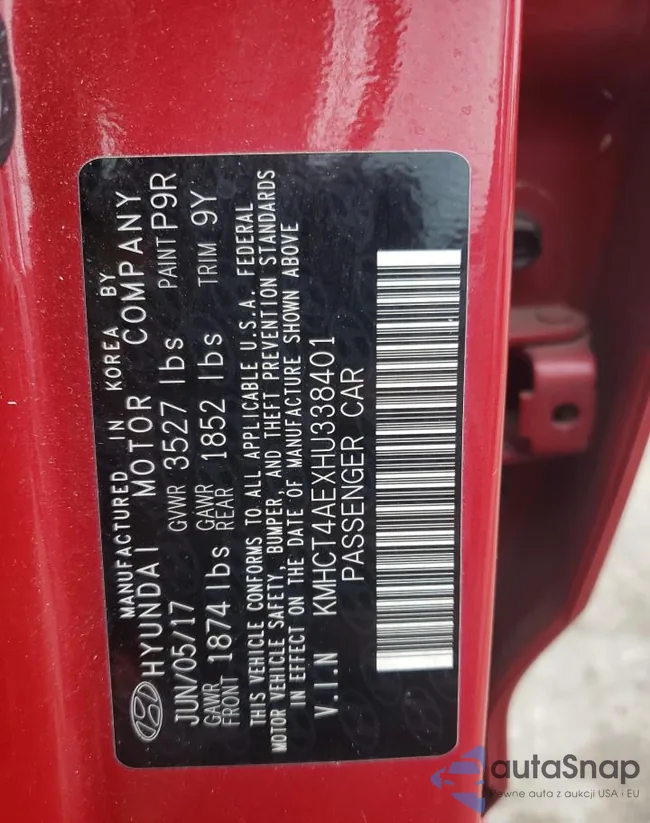 KMHCT4AEXHU338401: 70623953