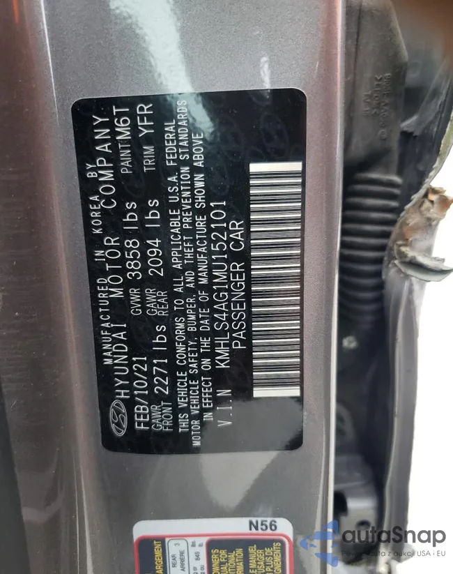 KMHLS4AG1MU152101: 72849503