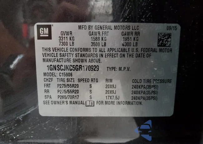 1GNSCJKC5GR170929: 72654523